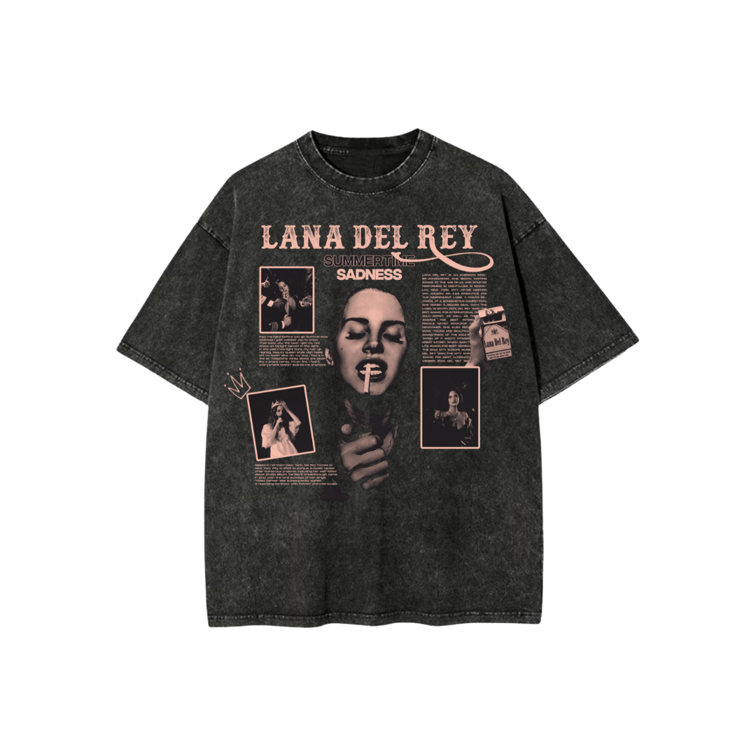 SUMMERTIME SADNESS ACID WASH OVERSIZED T-SHIRT