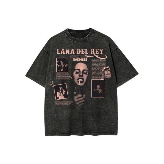SUMMERTIME SADNESS ACID WASH OVERSIZED T-SHIRT