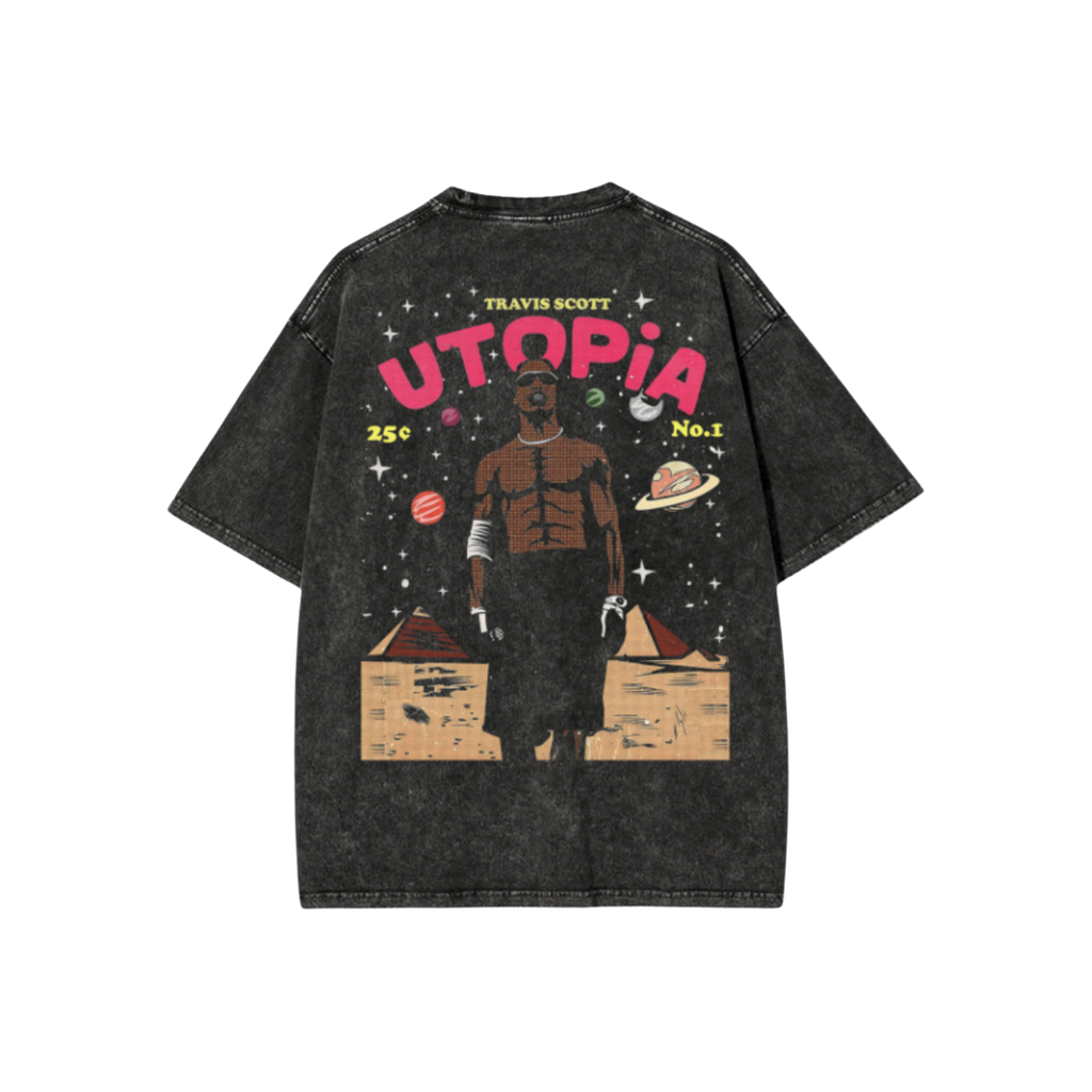 TRAVIS SCOTT ACID WASH OVERSIZED T-SHIRT