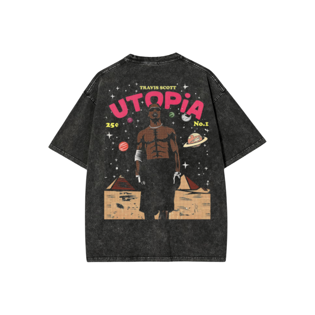 TRAVIS SCOTT ACID WASH OVERSIZED T-SHIRT