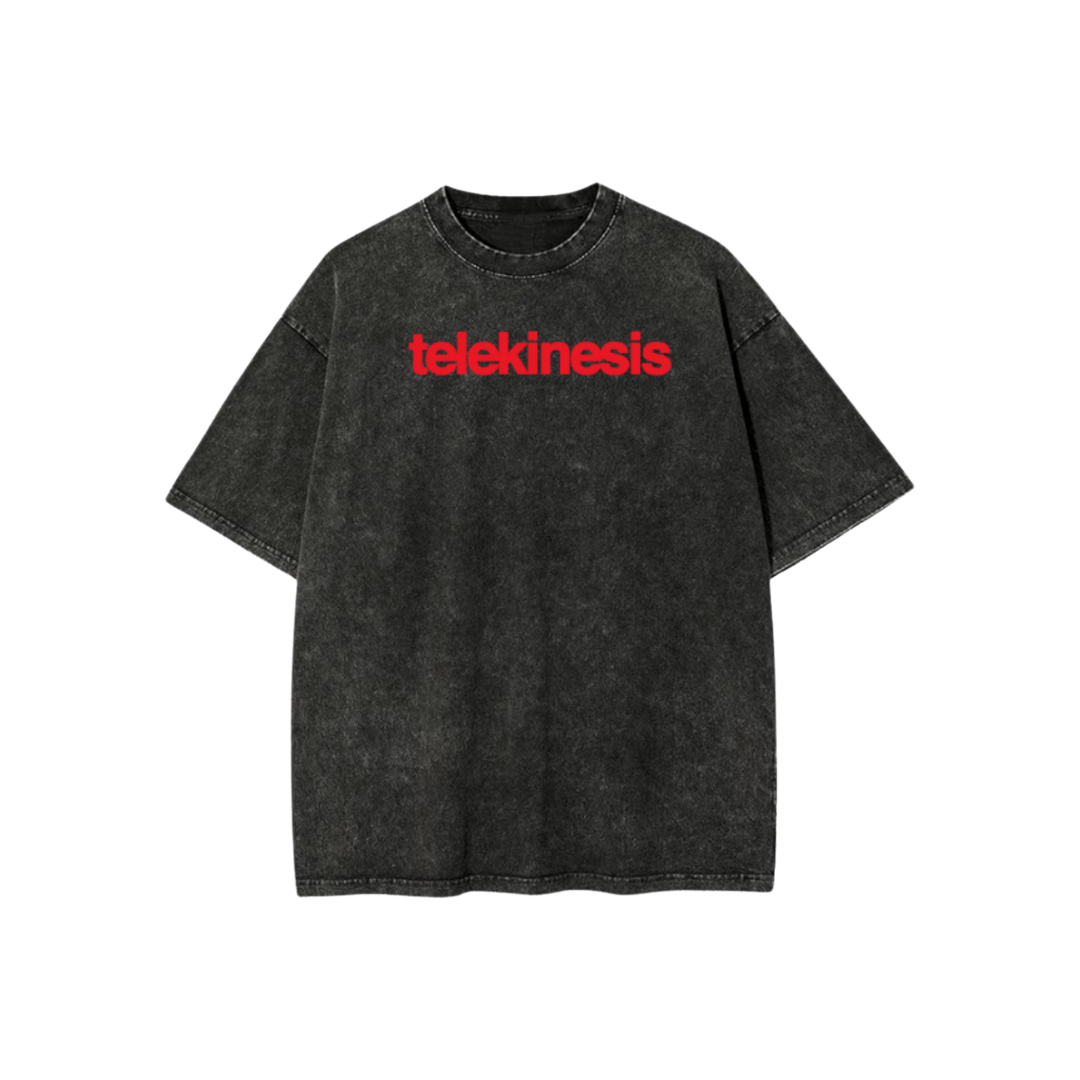 TELEKINESIS ACID WASH OVERSIZED T-SHIRT