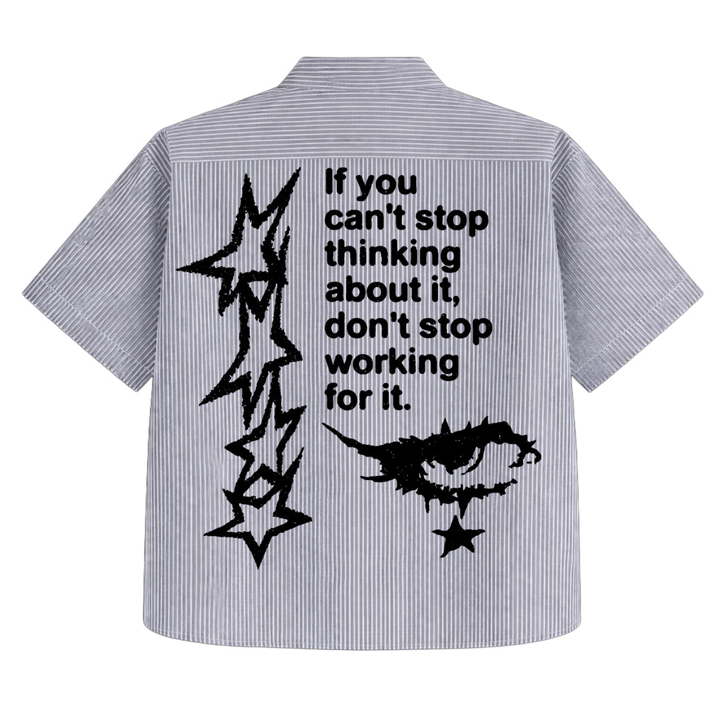 Phantom Eyes Stripe Oversized Shirt