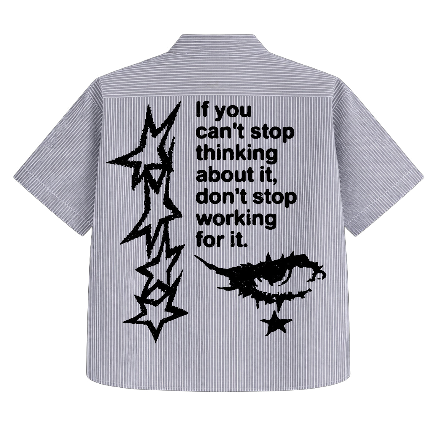 Phantom Eyes Stripe Oversized Shirt