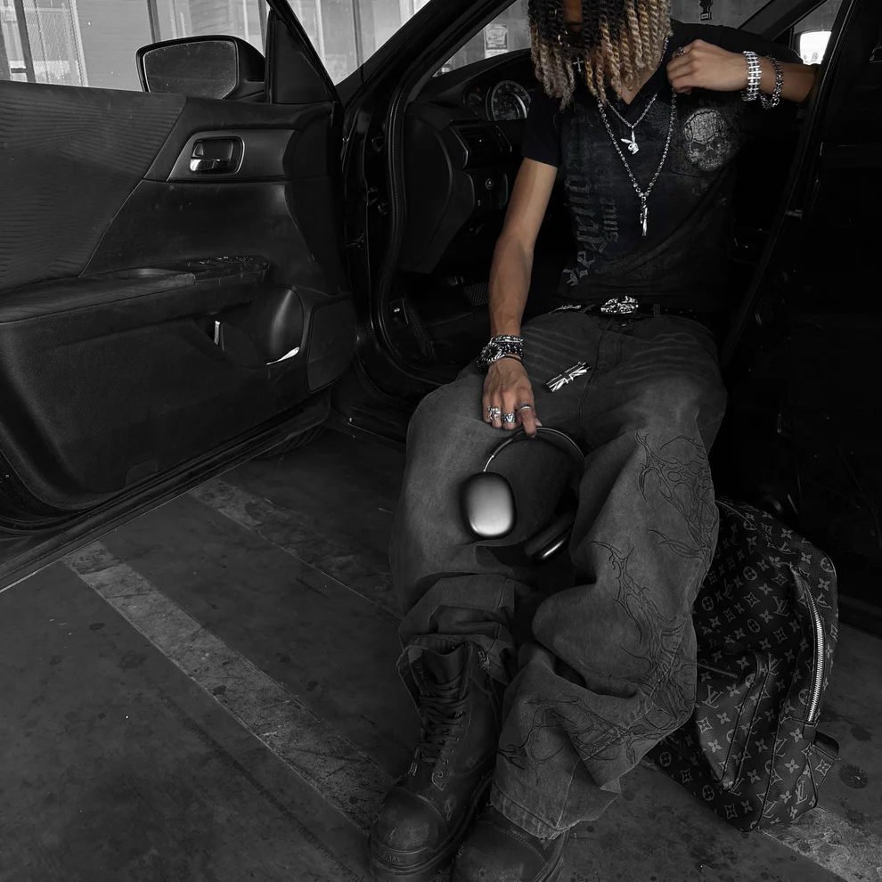 Gravewash Wide Denim