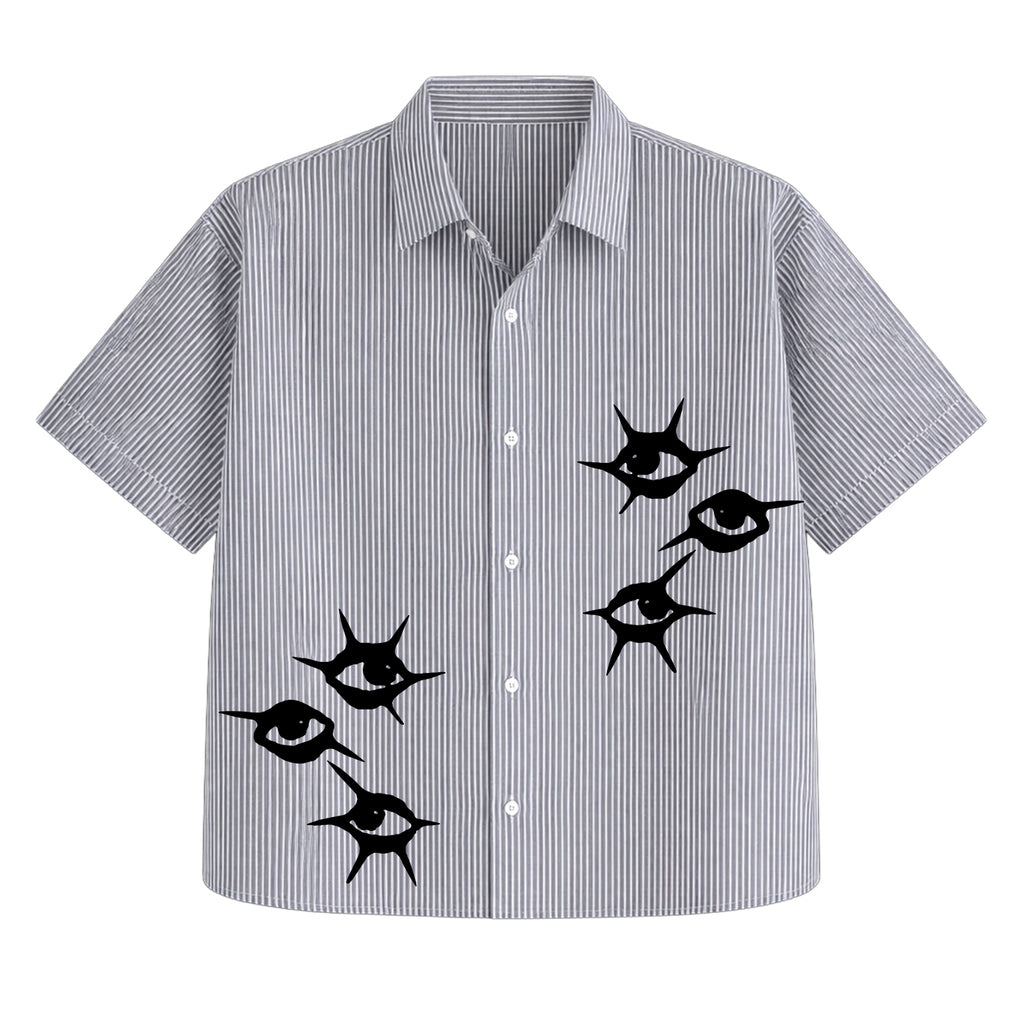 Phantom Eyes Stripe Oversized Shirt
