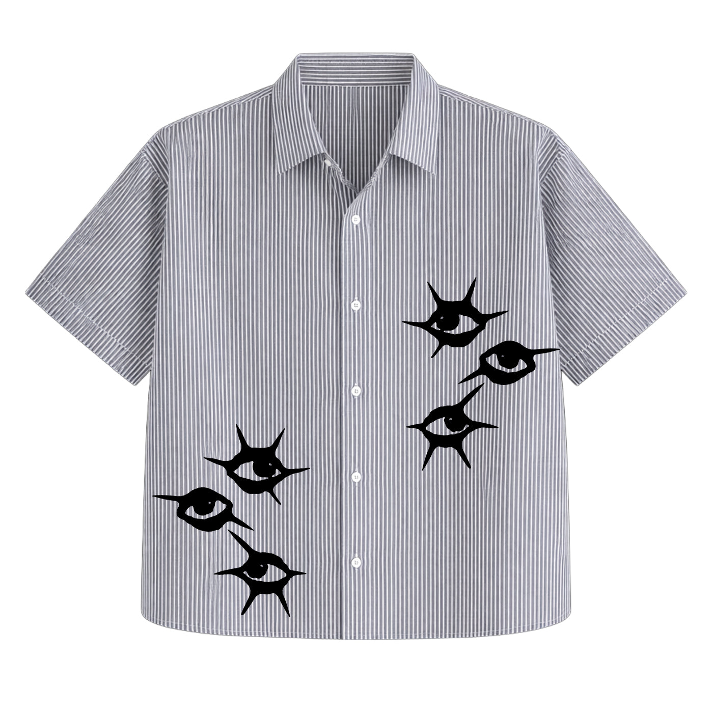 Phantom Eyes Stripe Oversized Shirt