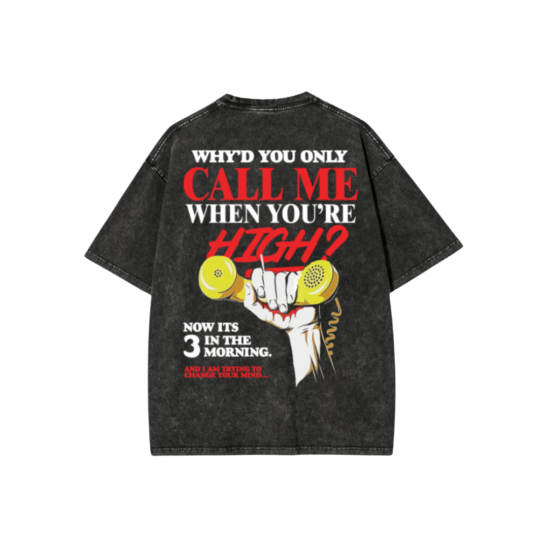 THE 3AM HIGHS ACID WASH OVERSIZED T-SHIRT