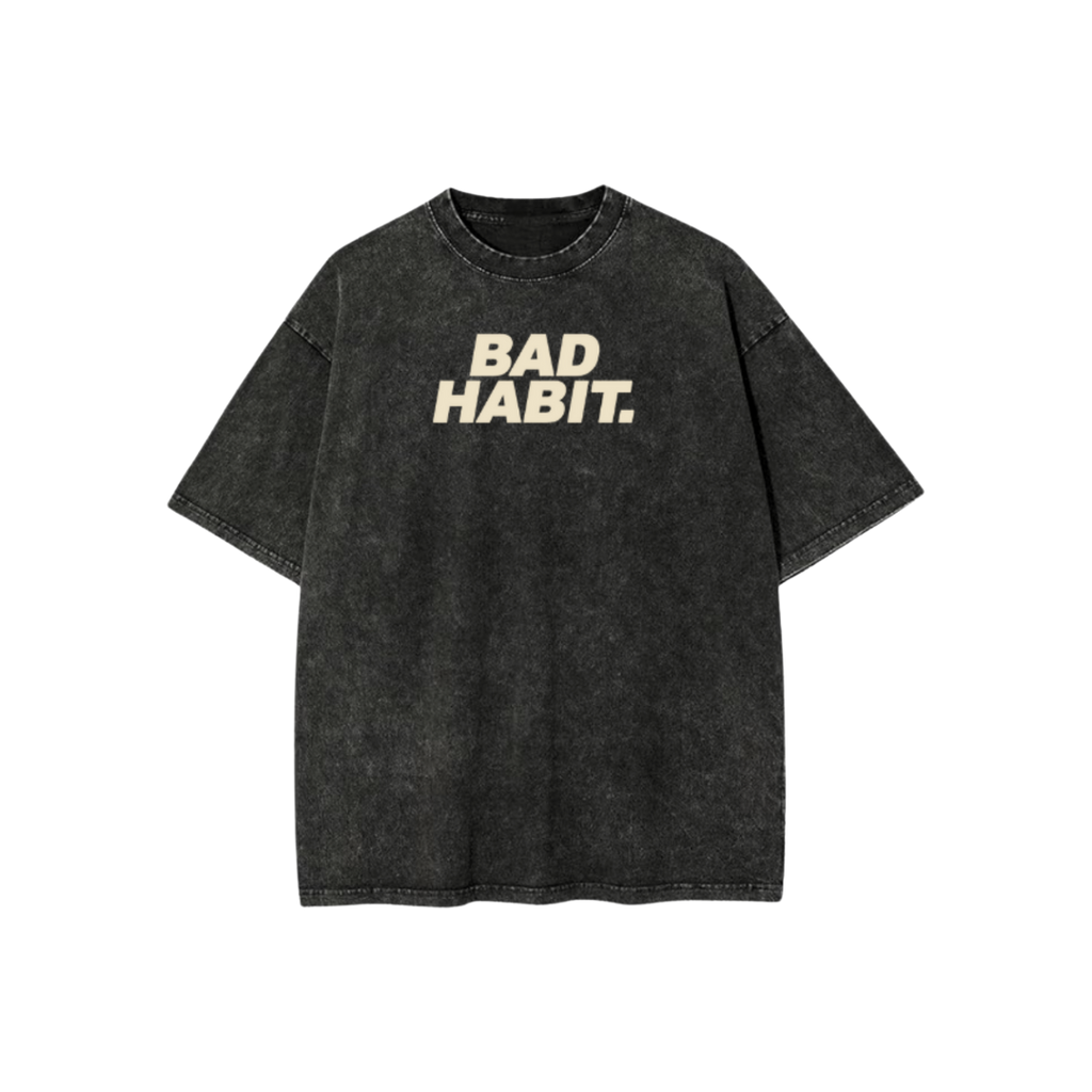 THE BAD HABITS ACID WASH OVERSIZED T-SHIRT