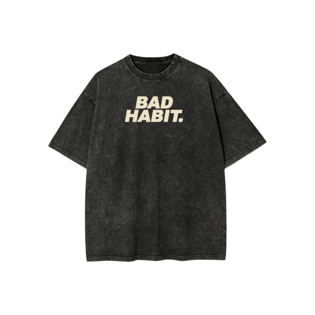 THE BAD HABITS ACID WASH OVERSIZED T-SHIRT