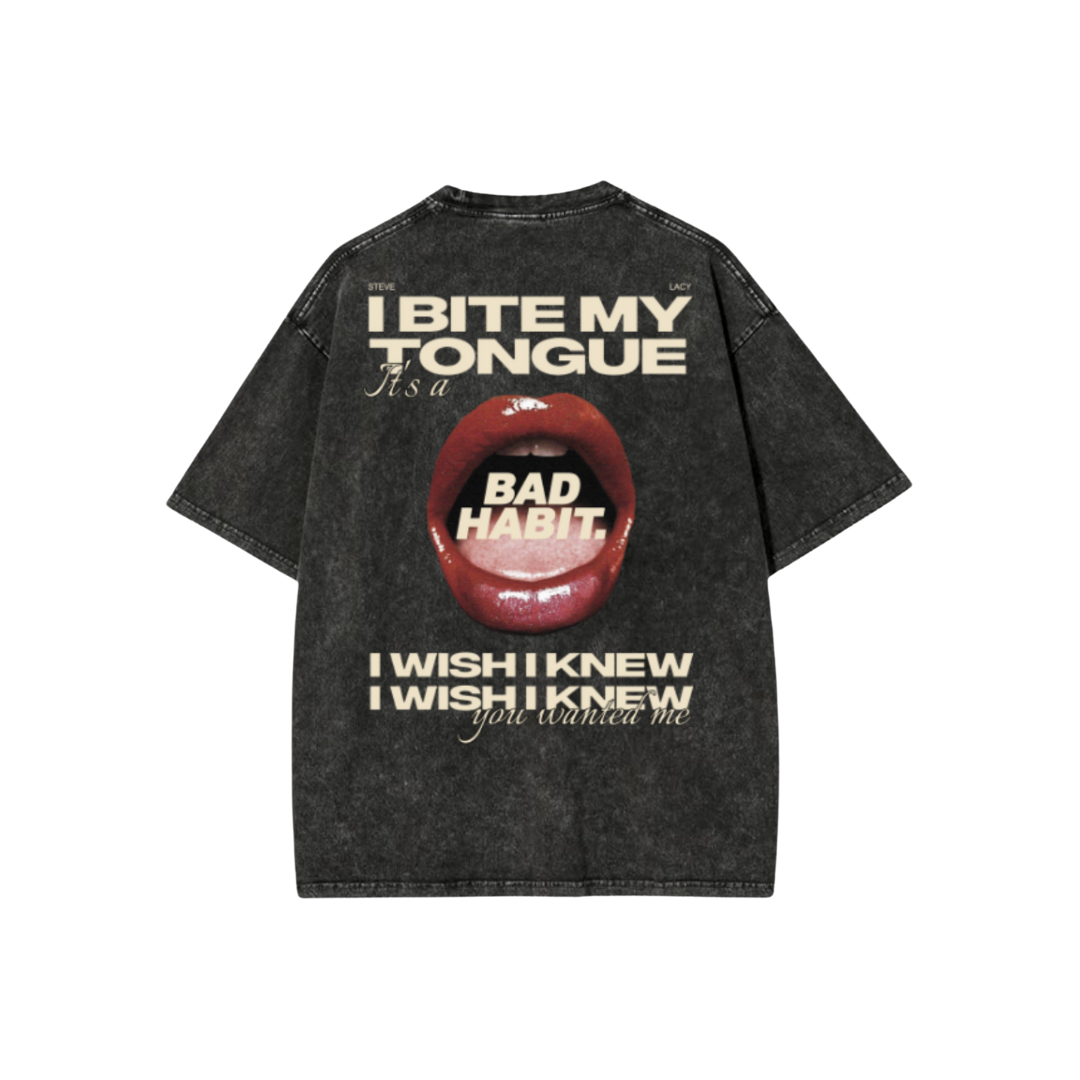 THE BAD HABITS ACID WASH OVERSIZED T-SHIRT