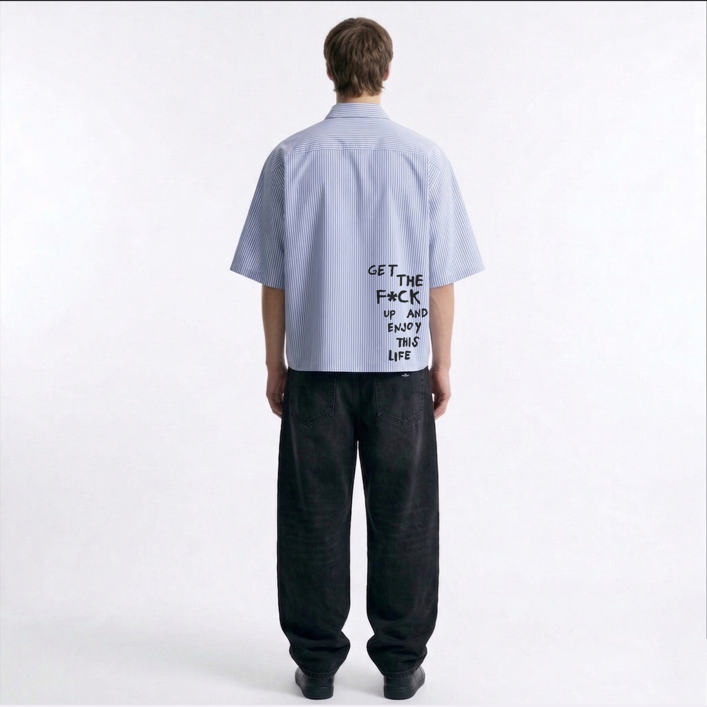 Blue Void Stripe Oversized Shirt