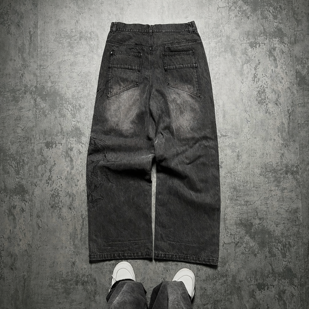 Gravewash Wide Denim