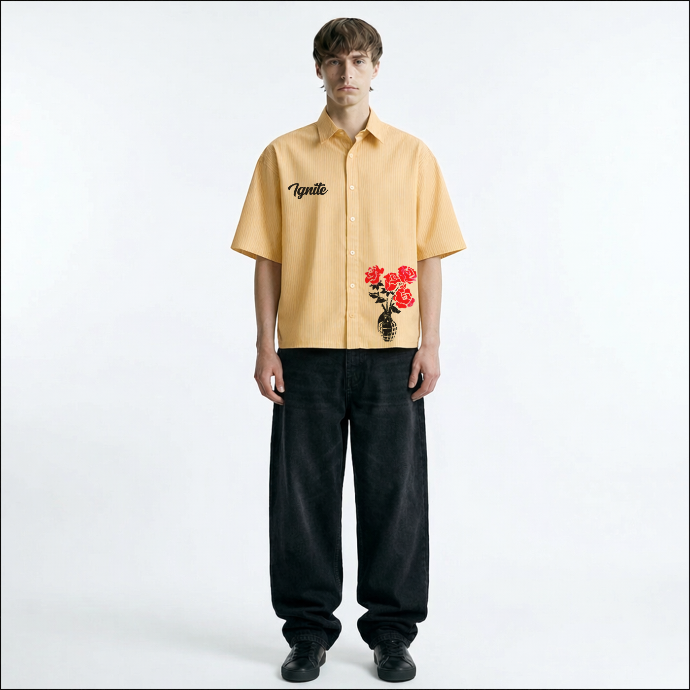 Ignite Bloom Stripe Oversized Shirt