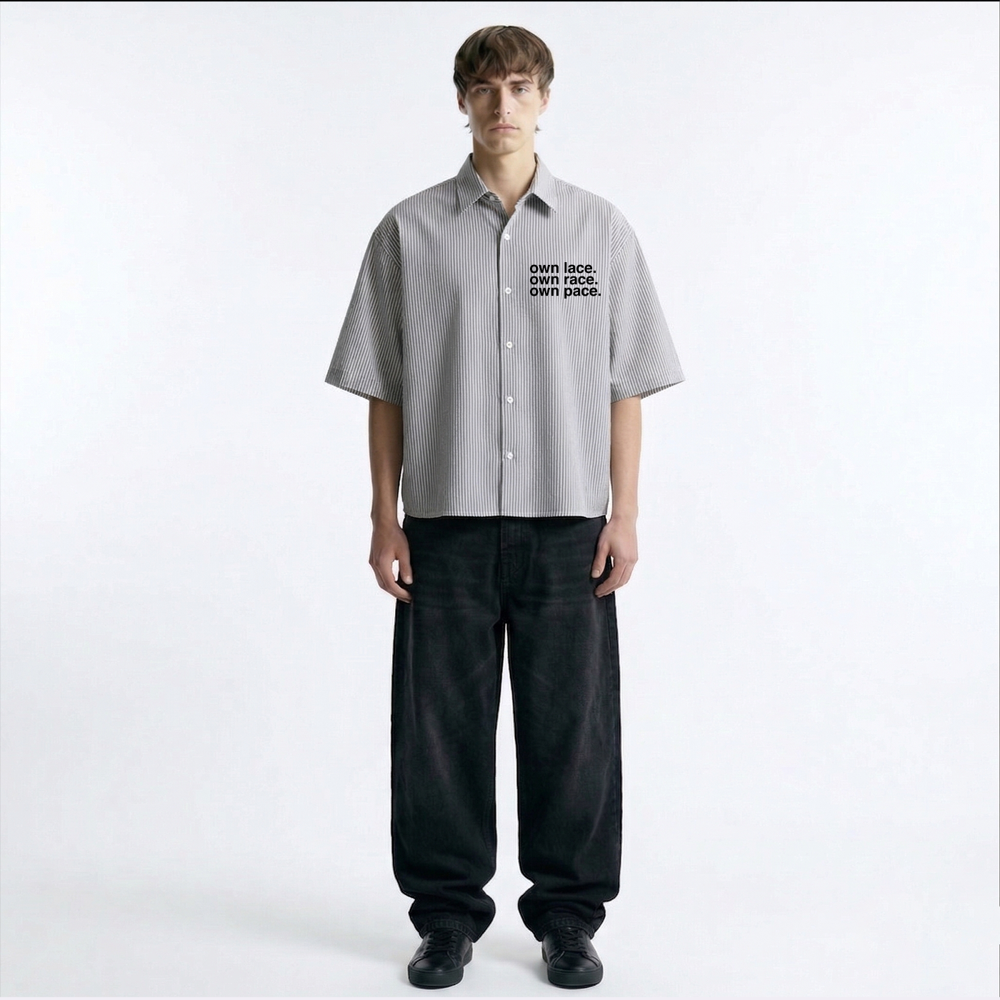 Own Pace Stripe Oversized Shirt