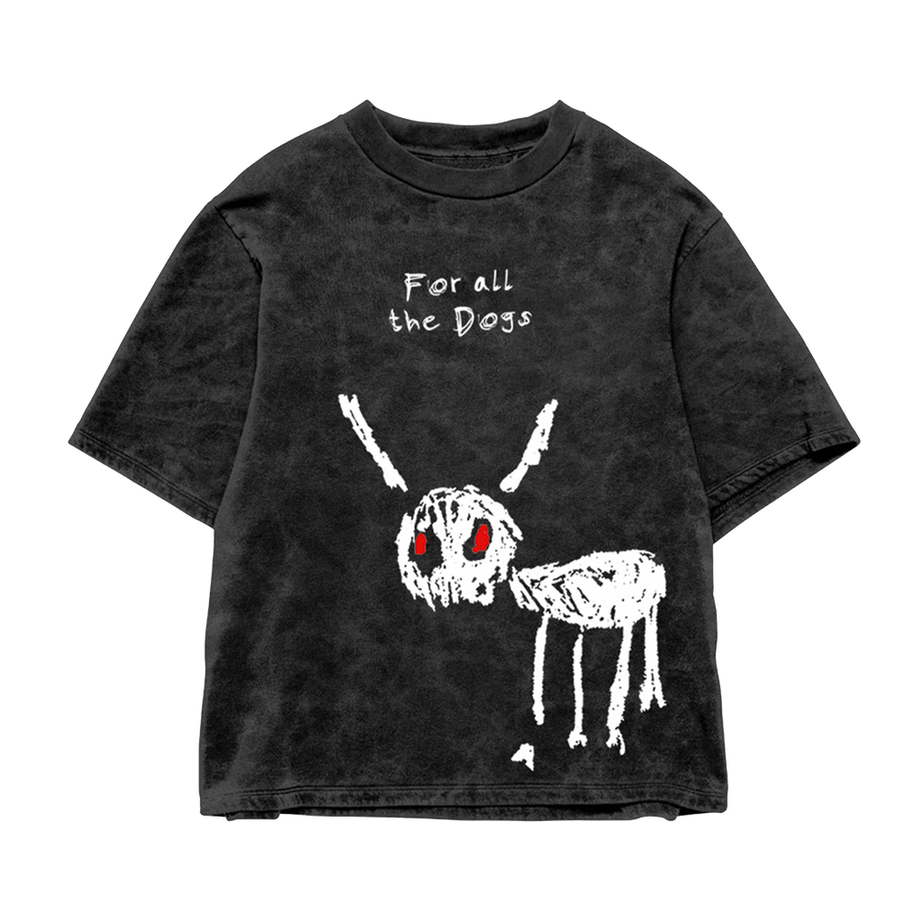 RED EYED DOG ACID WASH OVERSIZED T-SHIRT