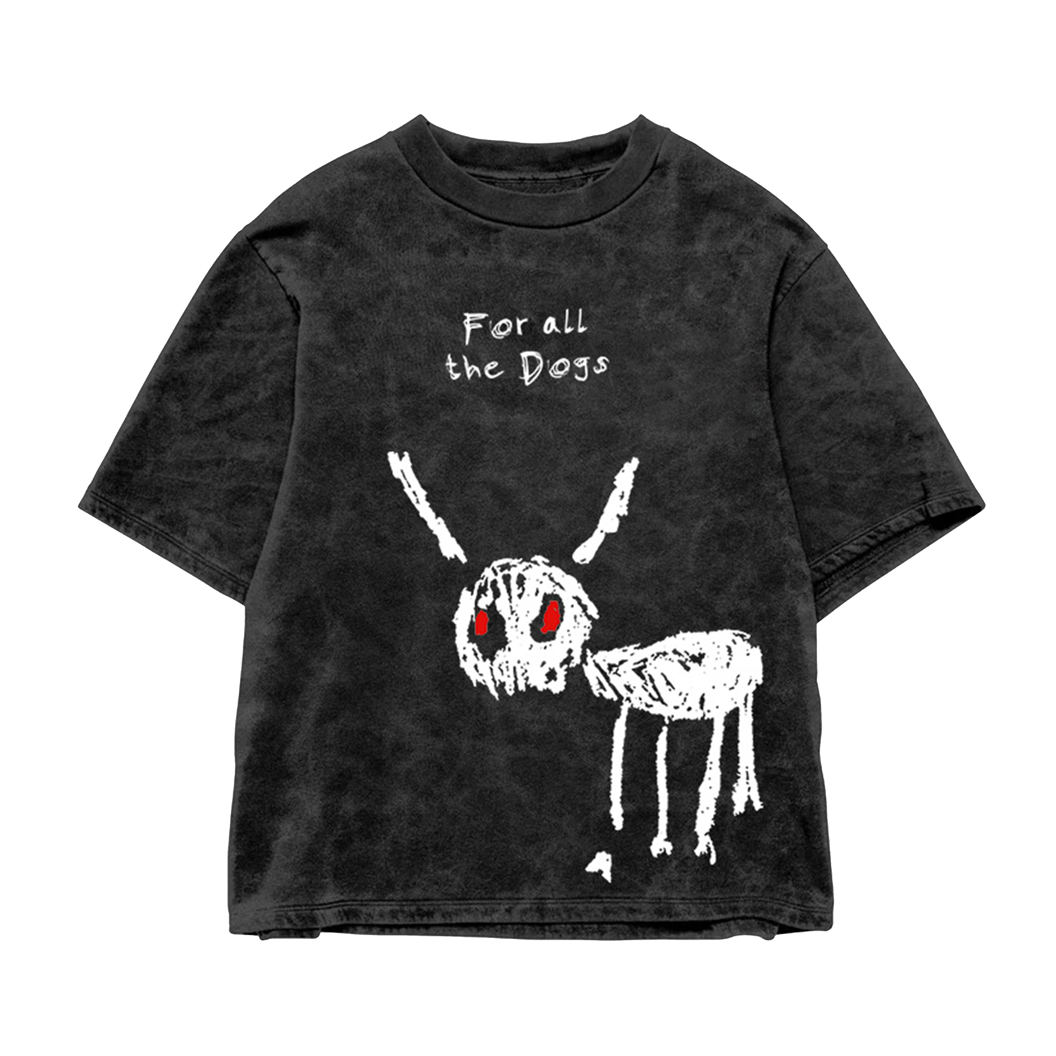 RED EYED DOG ACID WASH OVERSIZED T-SHIRT