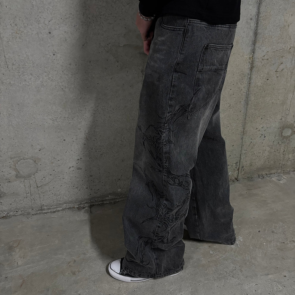 Gravewash Wide Denim