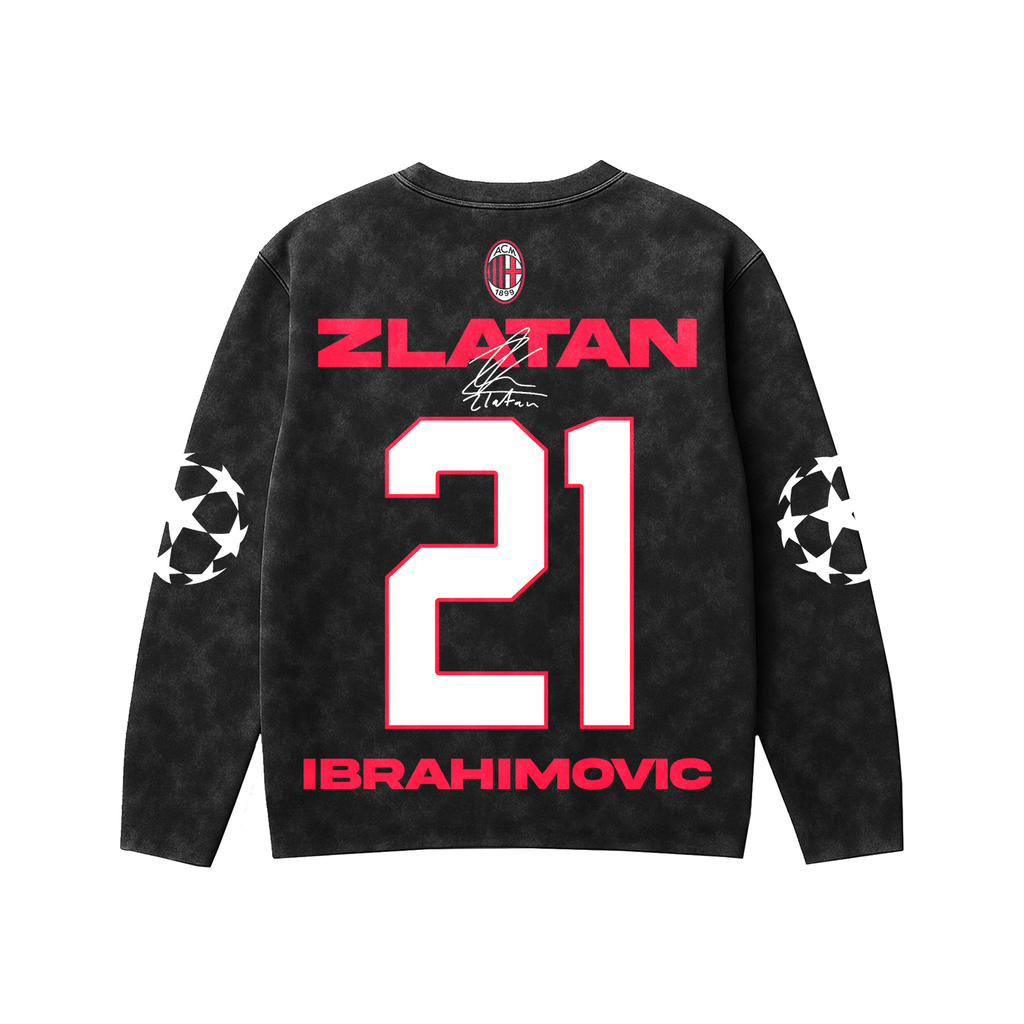 Zlatan Acid Wash Full Sleeve Tee