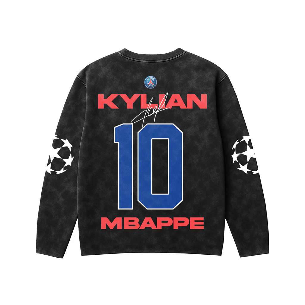Kylian Acid Wash Full Sleeve Tee