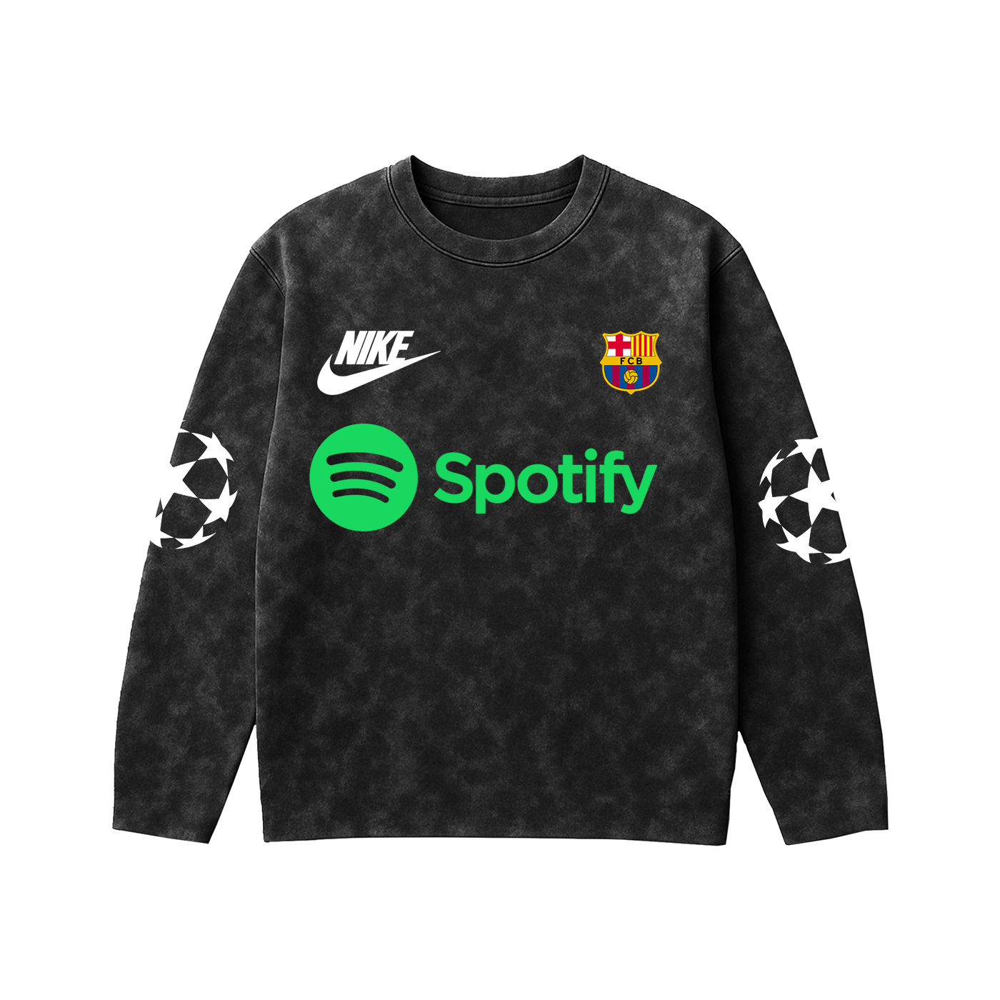 Messi Acid Wash Full Sleeve Tee