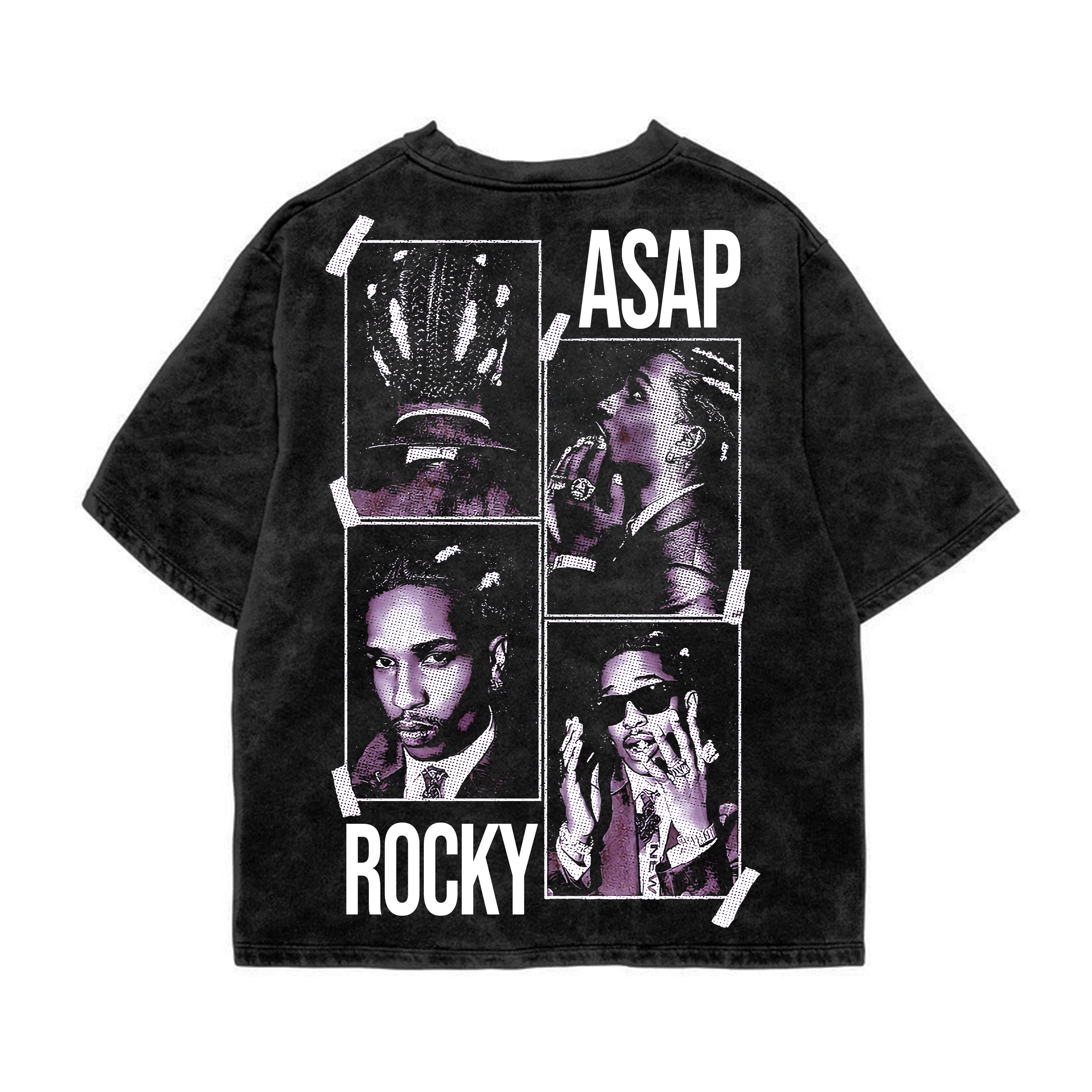 A$AP ROCKY ACID WASH OVERSIZED T-SHIRT