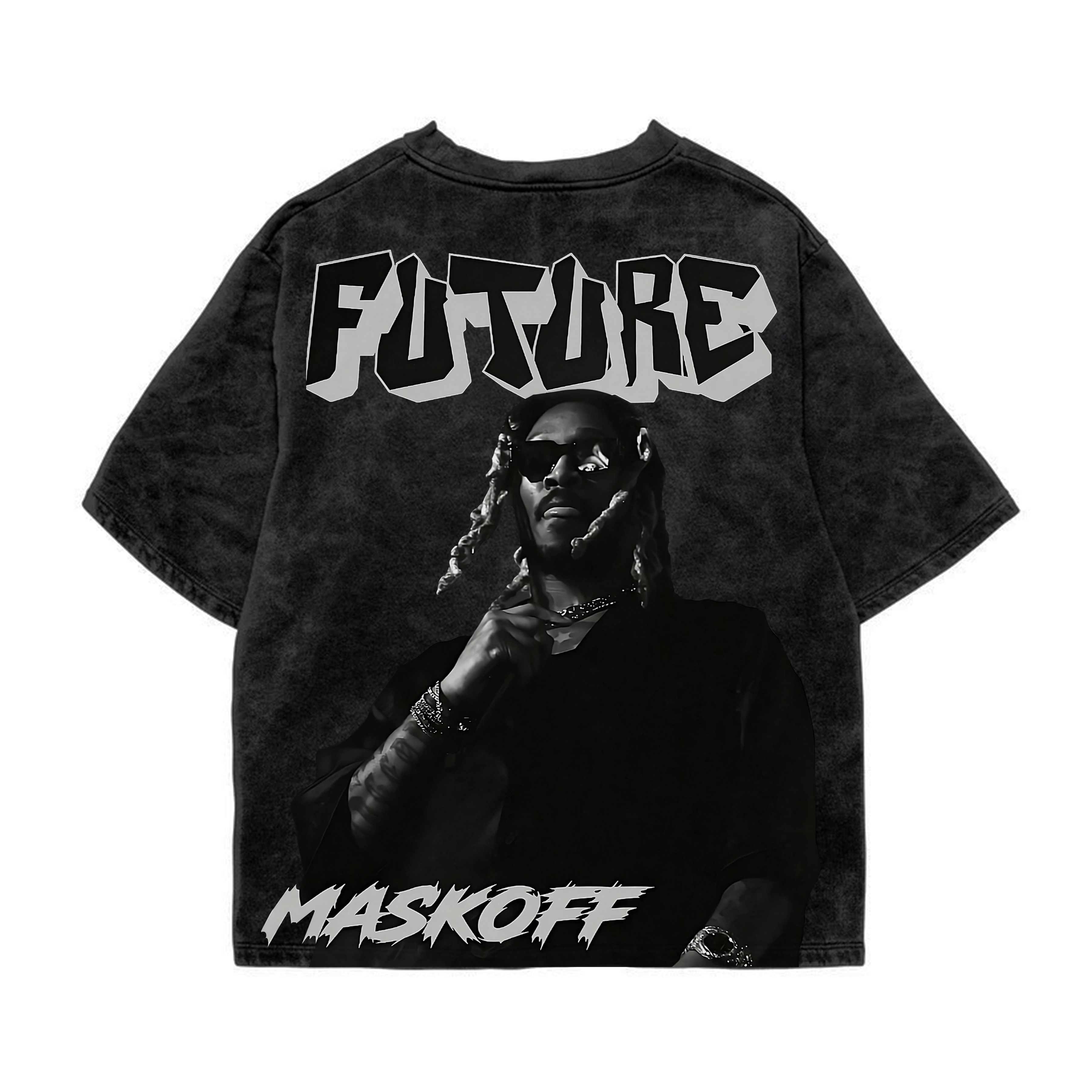 MASK OFF ACID WASH OVERSIZED T-SHIRT