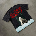 Red Void Acid Wash Oversized Tee