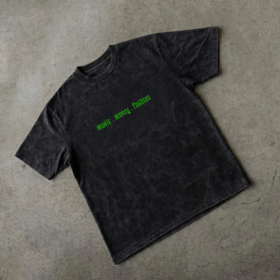 EsDeekid Street Acid Wash Oversized Tee