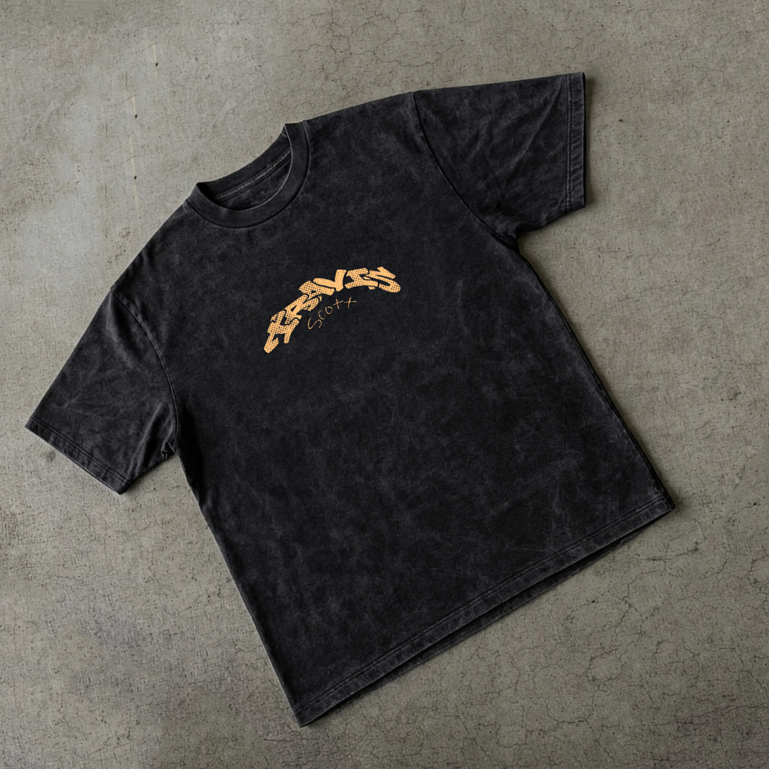 Travis Scott Chaos Acid Wash Oversized Tee