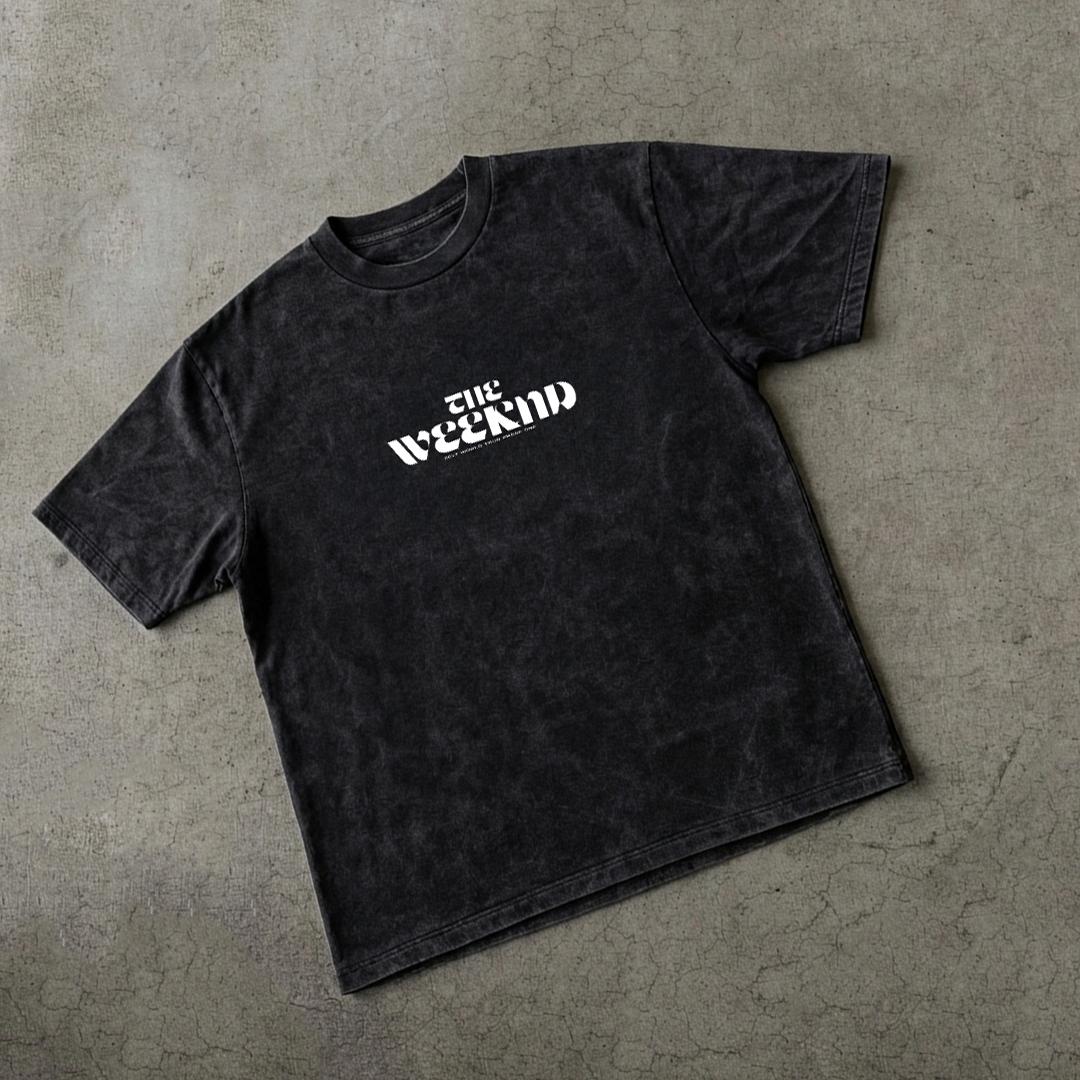 The Weeknd Acid Wash Oversized Tee